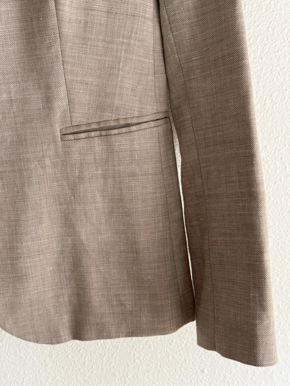 J. Crew linen Light Beige Single-Button Women's Blazer